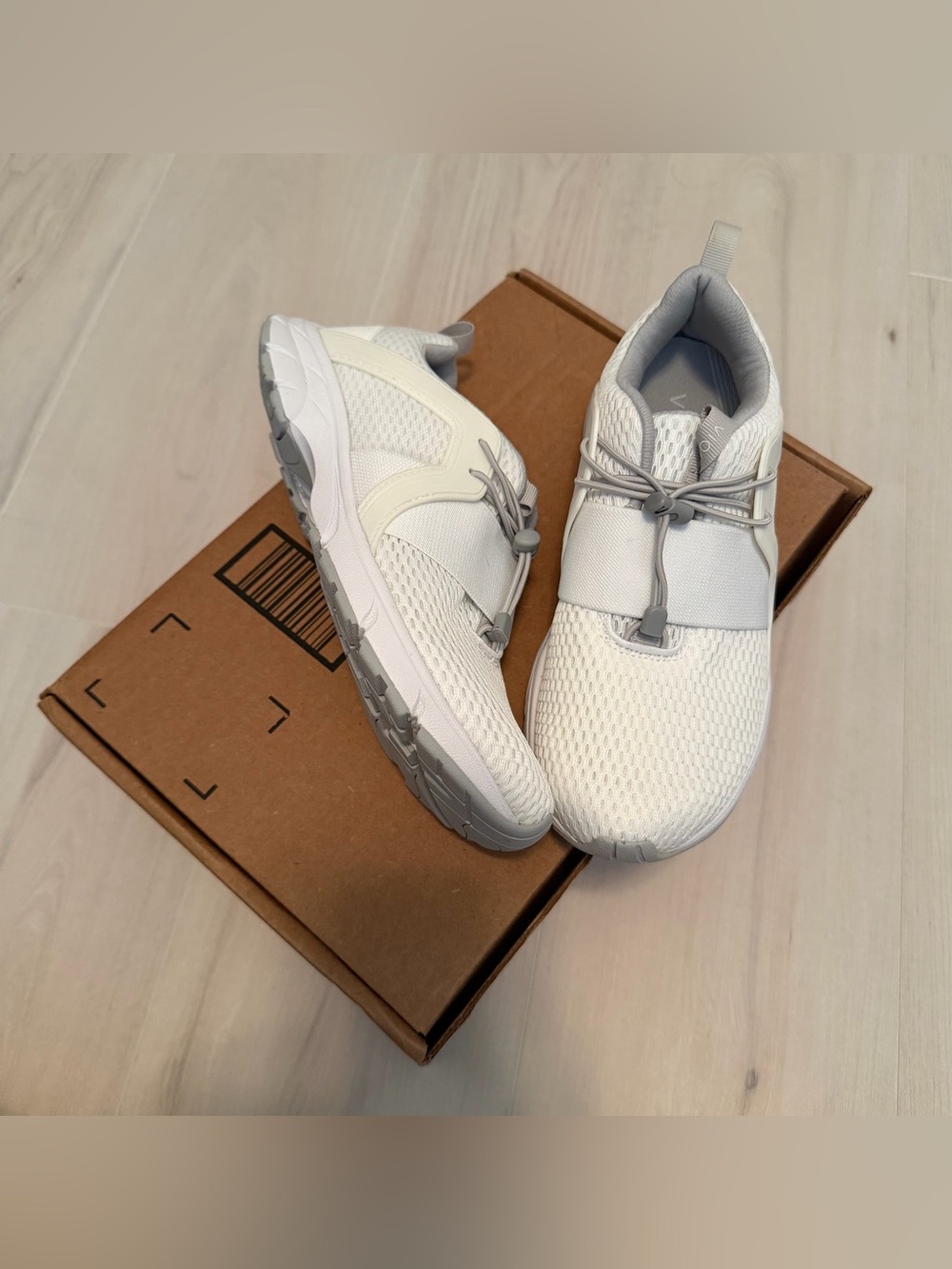 Vionic White and Light Gray Sneakers